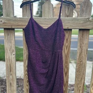 Francesca’s Sweetheart Tulip Metallic Mini Dress